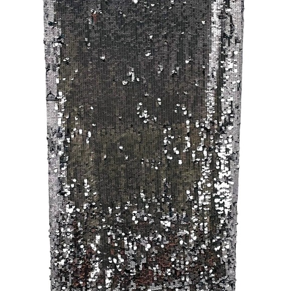 Alice + Olivia Gunmetal Silver Sequin Bateau Neck Sheath Party Dress Size S - Picture 5 of 9